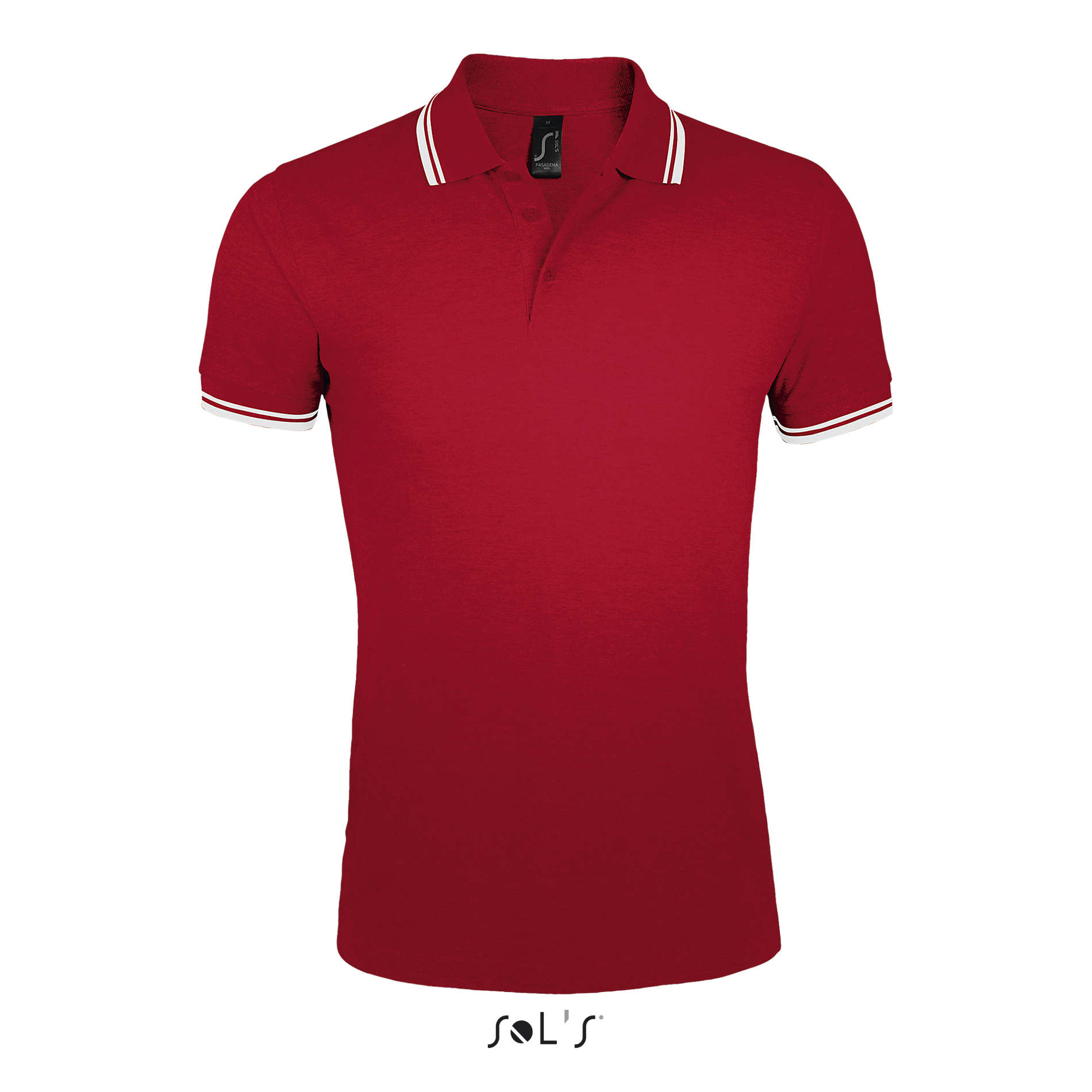 Polo personnalisable Homme 200g - PASADENA Rouge / Blanc